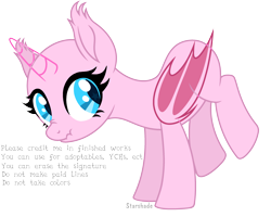 Size: 2819x2259 | Tagged: safe, artist:rioshi, artist:starshade, derpibooru import, oc, oc only, alicorn, bat pony, pony, alicorn oc, base, eyelashes, female, high res, horn, mare, scrunchy face, simple background, smiling, solo, transparent background, wings