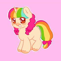 Size: 4096x4096 | Tagged: safe, artist:mortykie, derpibooru import, oc, pony, unicorn, female, mare, pink background, simple background, solo