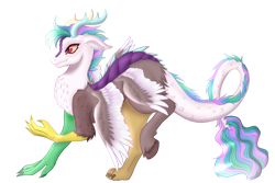 Size: 2000x1333 | Tagged: safe, artist:kiracatastic, derpibooru import, oc, oc only, oc:asriel, draconequus, hybrid, interspecies offspring, offspring, parent:discord, parent:princess celestia, parents:dislestia, simple background, solo, transparent background