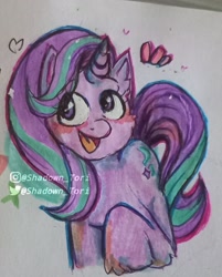 Size: 1689x2102 | Tagged: safe, artist:shadowntori, derpibooru import, starlight glimmer, pony, unicorn, female, solo, traditional art