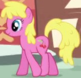 Size: 160x154 | Tagged: safe, derpibooru import, screencap, cherry berry, earth pony, pony, friendship is magic, g4, background character, background pony, cropped, female, mare, smiling