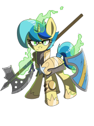 Size: 3000x4000 | Tagged: safe, artist:flaremoon, derpibooru import, oc, oc:mercury haze, pony, unicorn, armor, female, guardsmare, halberd, levitation, looking at you, magic, mare, royal guard, shield, simple background, solo, telekinesis, transparent background, weapon