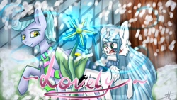 Size: 1280x720 | Tagged: safe, derpibooru import, oc, cold, flower, lovely, magic, snow, snowfall, thumbnail, winter