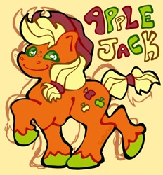 Size: 2087x2250 | Tagged: safe, artist:ruebarbb, derpibooru import, applejack, earth pony, pony, female, simple background, solo