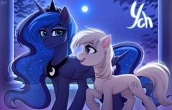 Size: 3400x2180 | Tagged: safe, artist:hakaina, derpibooru import, princess luna, oc, alicorn, pony, commission, female, mare, your character here