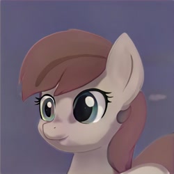 Size: 1024x1024 | Tagged: safe, derpibooru import, machine learning generated, pony, bust, ears up, eyelashes, gradient background, nostrils, shading, solo, thisponydoesnotexist