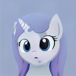 Size: 1024x1024 | Tagged: safe, derpibooru import, machine learning generated, pony, unicorn, blue eyes, bust, ears up, eyelashes, gradient background, nostrils, open mouth, shading, solo, thisponydoesnotexist