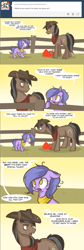 Size: 1281x3834 | Tagged: safe, artist:lolepopenon, derpibooru import, oc, oc:billie, oc:oliver, earth pony, pony, ask, ask billie the kid