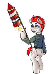 Size: 1461x1938 | Tagged: safe, artist:leastways, derpibooru import, oc, oc:firework star, earth pony, pony, bipedal, fireworks, male, solo