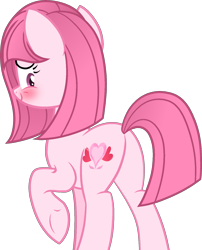 Size: 1255x1551 | Tagged: safe, artist:tanahgrogot, derpibooru import, oc, oc only, oc:annisa trihapsari, earth pony, pony, adorasexy, annibutt, blushing, butt, cute, daaaaaaaaaaaw, female, happy, looking at you, looking back, looking back at you, mare, ocbetes, plot, sexy, simple background, smiling, smiling at you, solo, transparent background