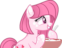 Size: 737x578 | Tagged: safe, artist:tanahgrogot, artist:yourventilationyt, derpibooru import, oc, oc only, oc:annisa trihapsari, earth pony, pony, base used, earth pony oc, female, grin, happy, kitchen, mare, simple background, smiling, solo, transparent background