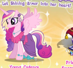 Size: 522x486 | Tagged: safe, derpibooru import, princess cadance, alicorn, pony, female, gameloft, mare, meme, my little pony: magic princess, wow! glimmer, young cadance, younger