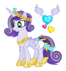 Size: 1087x1181 | Tagged: safe, artist:pastelnightyt, derpibooru import, oc, alicorn, pony, base used, offspring, parent:princess cadance, parent:soarin', solo