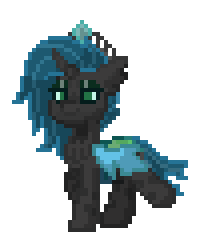 Size: 200x244 | Tagged: safe, derpibooru import, queen chrysalis, changeling, changeling queen, pony, g4, animated, female, gif, pixel art, pony town, simple background, solo, transparent background, walk cycle, walking