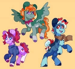 Size: 4096x3736 | Tagged: safe, artist:cocopudu, derpibooru import, oc, oc only, earth pony, pegasus, unicorn