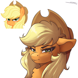 Size: 2500x2500 | Tagged: safe, artist:skitsroom, derpibooru import, applejack, earth pony, pony, solo