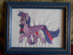 Size: 5152x3864 | Tagged: safe, artist:lightdragon1988, derpibooru import, twilight sparkle, twilight sparkle (alicorn), alicorn, pony, cross stitch, embroidery, female, irl, photo, traditional art