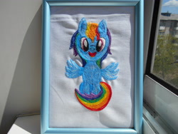 Size: 5152x3864 | Tagged: safe, artist:lightdragon1988, derpibooru import, rainbow dash, pegasus, pony, cross stitch, embroidery, female, irl, photo, traditional art