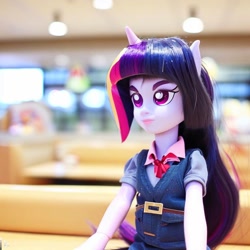 Size: 1024x1024 | Tagged: safe, derpibooru import, machine learning generated, twilight sparkle, human, fast food, food, solo