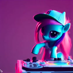 Size: 1024x1024 | Tagged: safe, derpibooru import, machine learning generated, anthro, disc jockey, female, mare, mixer