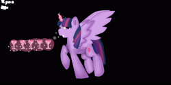 Size: 3000x1500 | Tagged: safe, artist:ryma2001, derpibooru import, twilight sparkle, twilight sparkle (alicorn), alicorn, pony, alcohol, black background, drunk, female, simple background, solo