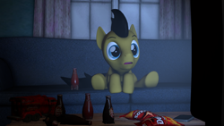 Size: 1600x900 | Tagged: safe, artist:tankfbi, derpibooru import, doctor whooves, pony, 3d, source filmmaker, watching tv