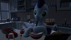 Size: 3840x2160 | Tagged: safe, artist:tankfbi, derpibooru import, soarin', pony, 3d, baking, source filmmaker