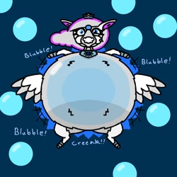 Size: 800x800 | Tagged: safe, derpibooru import, oc, oc:noctia, belly, big belly, blimp, digital art, inflation, non-mlp oc, puffy cheeks, spherical inflation, stomach noise, water inflation