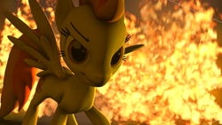 Size: 1920x1080 | Tagged: safe, artist:tankfbi, derpibooru import, spitfire, pony, 3d, fire, source filmmaker