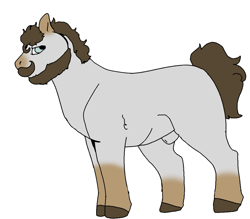 Size: 1193x1047 | Tagged: safe, artist:onyxdr, derpibooru import, oc, oc only, oc:gunsmoke, earth pony, pony, beard, earth pony oc, facial hair, male, moustache, nudity, sheath, simple background, solo, stallion, white background