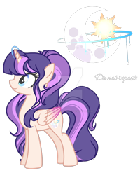 Size: 1920x2398 | Tagged: safe, artist:harmonyvitality-yt, derpibooru import, oc, oc only, alicorn, pony, alicorn oc, base used, deviantart watermark, eyelashes, female, horn, mare, obtrusive watermark, offspring, parent:flash sentry, parent:twilight sparkle, parents:flashlight, simple background, smiling, transparent background, watermark, wings