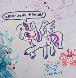 Size: 2006x2048 | Tagged: safe, artist:alexbeeza, derpibooru import, twilight sparkle, twilight sparkle (alicorn), alicorn, pony, solo, traditional art