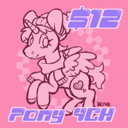 Size: 500x500 | Tagged: safe, artist:beyhr, derpibooru import, pony, advertisement, clothes, ych example, your character here