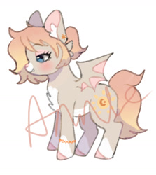 Size: 1170x1311 | Tagged: safe, artist:peachfairylights, derpibooru import, oc, pony, adoptable, signature