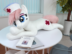 Size: 2664x2000 | Tagged: safe, artist:megatarot, derpibooru import, nurse redheart, earth pony, pony, female, fluffy, irl, photo, plushie