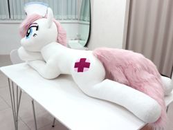 Size: 2664x2000 | Tagged: safe, artist:megatarot, derpibooru import, nurse redheart, earth pony, pony, female, fluffy, irl, photo, plushie