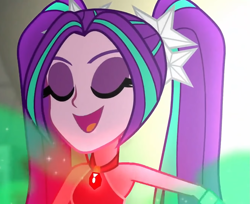 Size: 1323x1079 | Tagged: safe, derpibooru import, screencap, aria blaze, equestria girls, rainbow rocks, bare shoulders, clothes, dress, female, sleeveless, solo, solo female