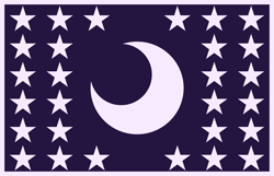 Size: 2541x1640 | Tagged: safe, artist:moonatik, derpibooru import, crescent moon, equestrian flag, flag, lunar empire, moon, stars