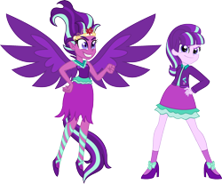 Size: 2222x1843 | Tagged: safe, artist:starryoak, derpibooru import, starlight glimmer, demon, human, equestria girls, alternate universe, crown, female, jewelry, regalia, s5 starlight, vector