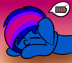 Size: 1127x990 | Tagged: safe, artist:neonshy02, derpibooru import, oc, pony, battery, sleeping, thought bubble