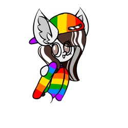 Size: 2048x2048 | Tagged: safe, artist:neonshy02, derpibooru import, oc, pony, clothes, gay pride flag, pride, pride flag, solo