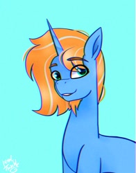 Size: 1074x1368 | Tagged: safe, artist:petaltwinkle, derpibooru import, oc, oc only, pony, unicorn, simple background, solo