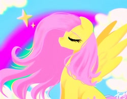 Size: 1368x1074 | Tagged: safe, artist:petaltwinkle, derpibooru import, fluttershy, pegasus, pony, solo