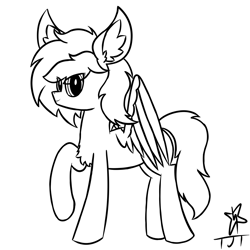 Size: 2048x2048 | Tagged: safe, artist:neonshy02, derpibooru import, oc, pegasus, pony, lineart, solo