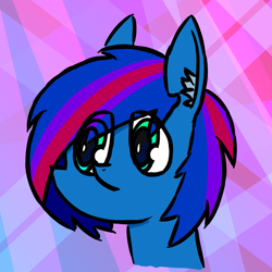 Size: 1023x1023 | Tagged: safe, artist:neonshy02, derpibooru import, oc, oc:neon shy, earth pony, pony, bust