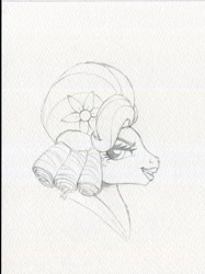 Size: 3035x4055 | Tagged: safe, artist:invalid-david, derpibooru import, big macintosh, earth pony, pony, crossdressing, monochrome, pencil drawing, sketch, solo, traditional art