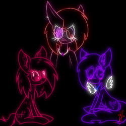 Size: 2048x2048 | Tagged: safe, artist:neonshy02, derpibooru import, oc, earth pony, pegasus, pony, neon