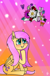 Size: 2000x3000 | Tagged: safe, artist:neonshy02, derpibooru import, fluttershy, pegasus, pony, flower, solo