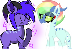 Size: 2274x1506 | Tagged: safe, artist:neonshy02, derpibooru import, oc, oc only, original species, pony, duo, horns