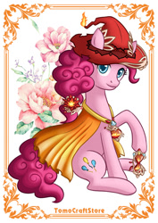 Size: 709x1000 | Tagged: safe, artist:facja, derpibooru import, pinkie pie, earth pony, pony, genshin impact, looking at you